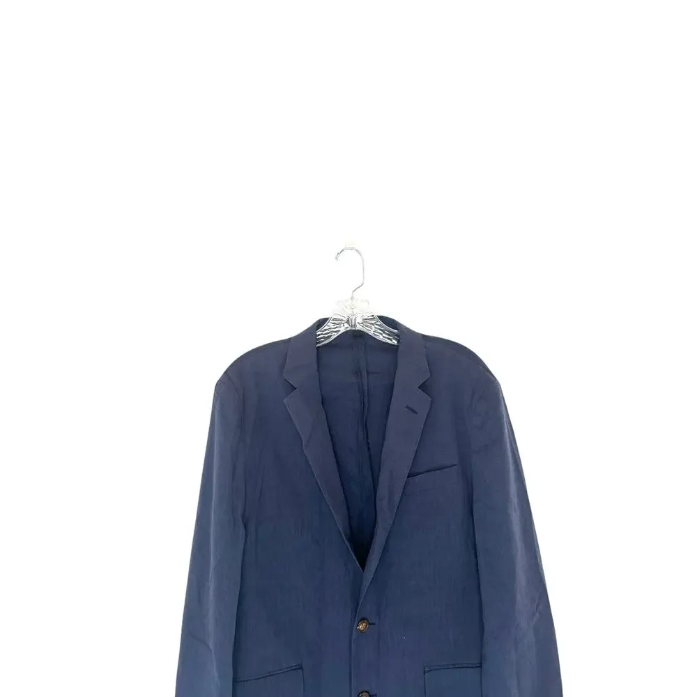 J.Crew Men's Blue Preppy Academia Office Ludlow Slim‎ Fit Suit Jacket Size 38S